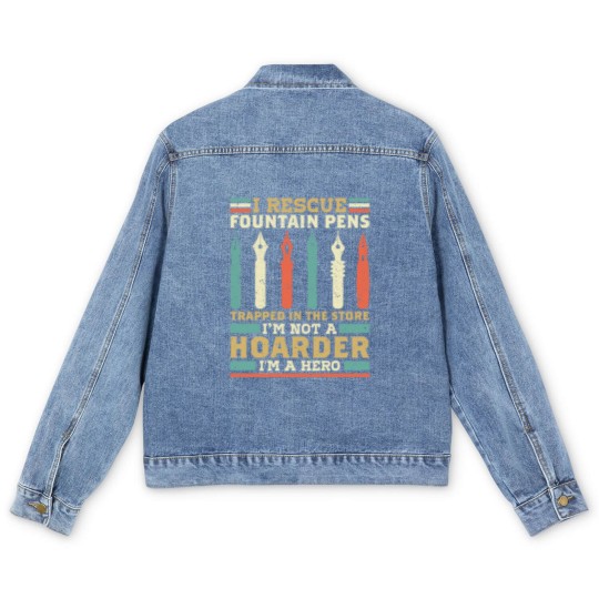 Discover Collectors Pens Ink Fountain Pen Collector Gifts Men's Denim Jackets
