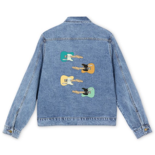 Discover Three Frets T-Style Maple Electric Guitar Pack - Guitar Sticker Pack - Men's Denim Jackets