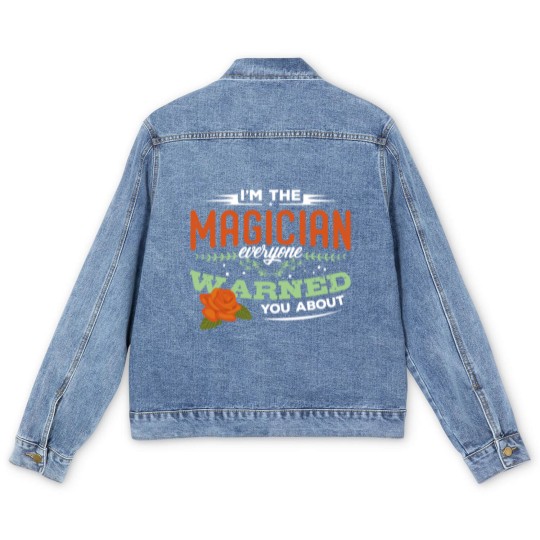 Discover Magicians Magic Magician Wizard Sorcery Trick Gift Men's Denim Jackets