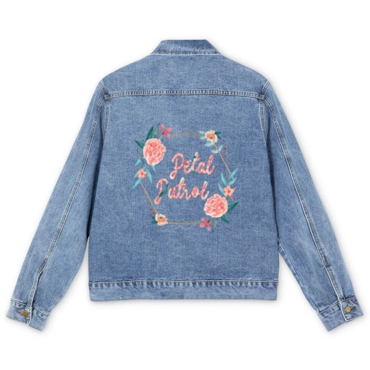 Discover Flowers Floral Petal Patrol Men's Denim Jackets