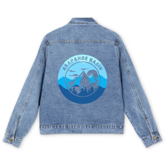 Discover Arapahoe Basin Men's Denim Jackets, Skiing Gift Idea, Men's Denim Jackets