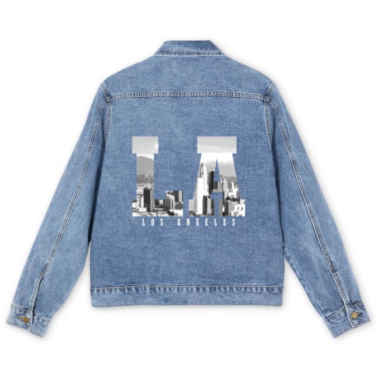 Discover Los Angeles California Skyline Men's Denim Jackets