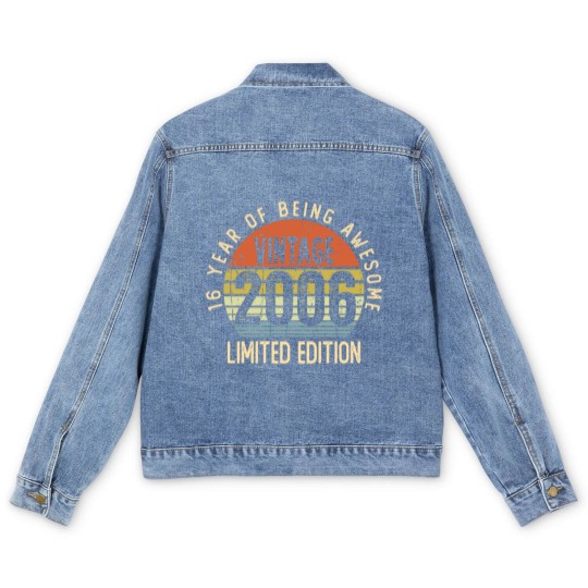 Discover 16 Year Old Gifts Vintage 2006  Men's Denim Jackets