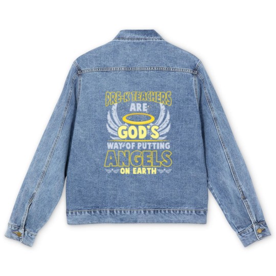 Discover Kindergarten Teaching Pre-K Teacher Men's Denim Jackets