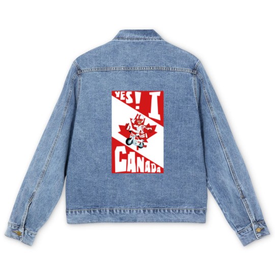 Discover Yes! I Canada - 1 - Duke Caboom Canadian Stuntman - Men's Denim Jackets