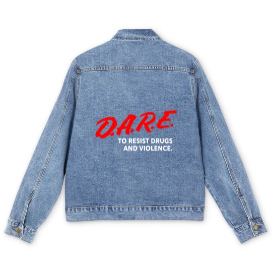 Discover Dare To Resist Drugs Violence Brand New Multiple S Men's Denim Jackets