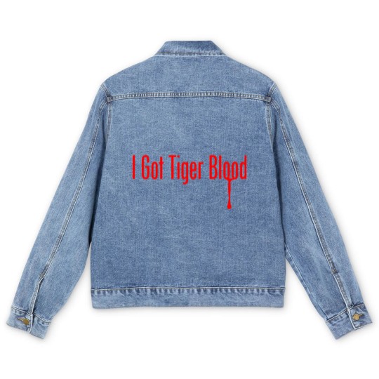 Discover I Got Tiger Blood - Funny - Men's Denim Jackets