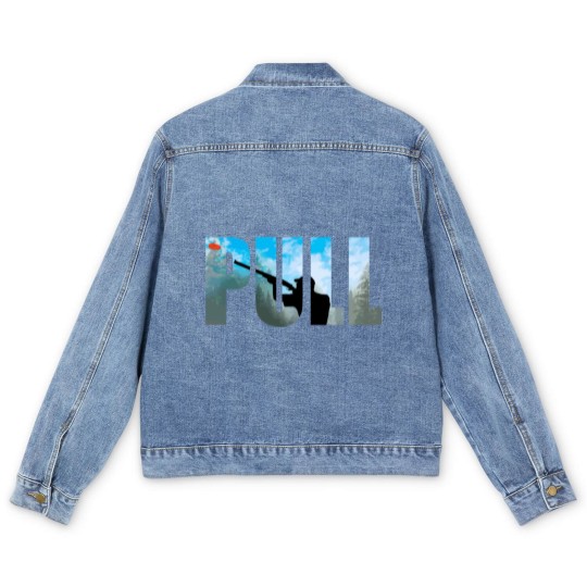 Discover Skeet Trap Clay Breaker Shotgun Shooting Sporting Men's Denim Jackets
