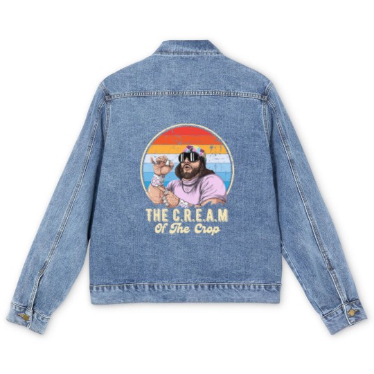 Discover The C.R.E.A.M of the crop Randy Savage legend - Macho Man - Men's Denim Jackets