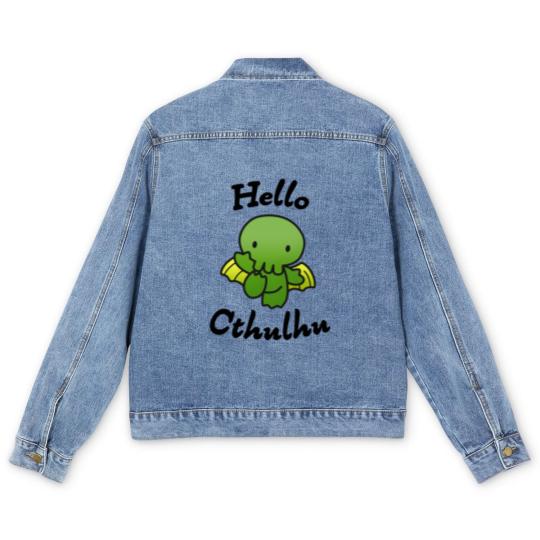 Discover Hello Cthulhu Men's Denim Jackets