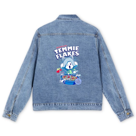 Discover Temmie Flakes! - Undertale - Men's Denim Jackets