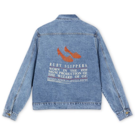 Discover Vintage The Wizard Of Oz Dorothy Ruby Slippers Men's Denim Jackets Made In USA