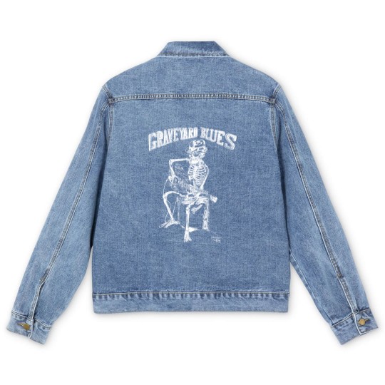 Discover Vintage 90s GRAVEYARD BLUES fashion victim Men's Denim Jackets skull