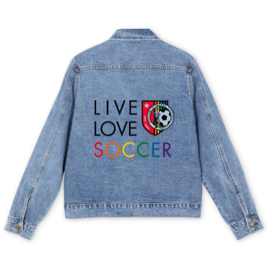 Discover Live Love Soccer - Live Love Soccer - Men's Denim Jackets