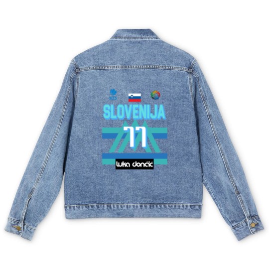Discover Luka Doncic Slovenija Fan Design - Luka Doncic - Men's Denim Jackets