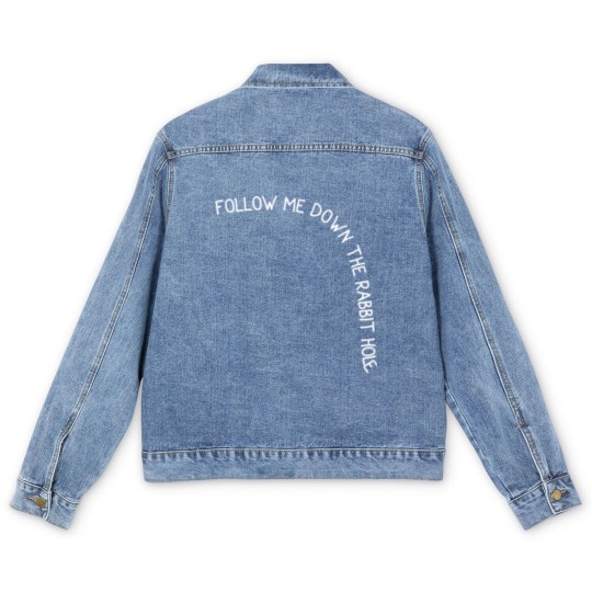 Discover Follow me down the rabbit hole Men's Denim Jackets