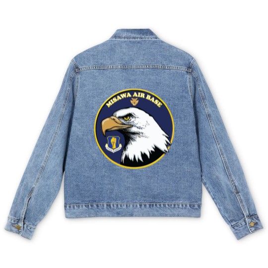 Discover Misawa Air Base Japan Us 35Th Fighter Wing Jasdf Men's Denim Jackets
