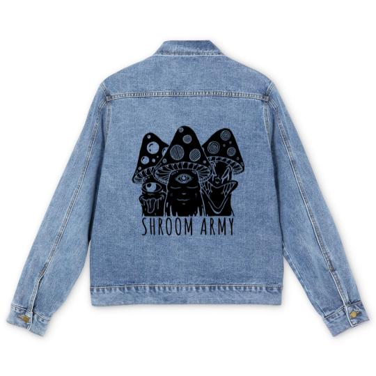 Discover Car Decal BLACK-01 Men's Denim Jackets