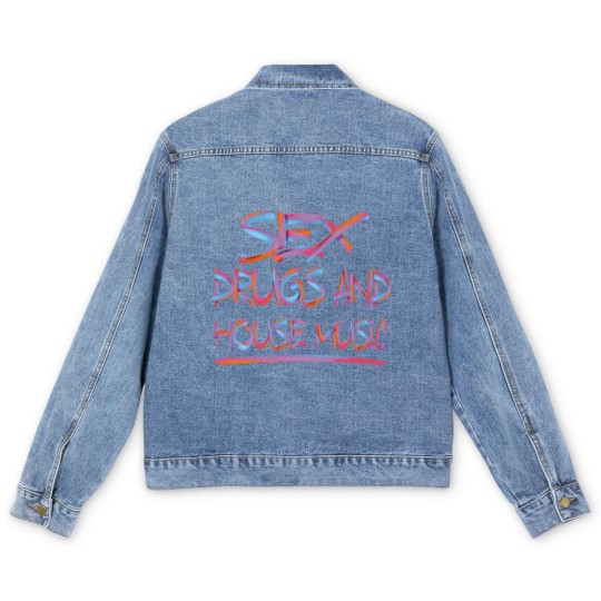 Discover sx DRUGS AND HOUSE MUSIC 2 Men's Denim Jackets