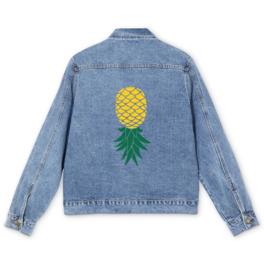 Discover Upside Down Pineapple Men's Denim Jackets Men's Denim Jackets