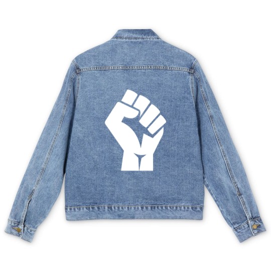 Discover Black Power Fist, black lives matter, civil rights - Black Power Fist - Men's Denim Jackets