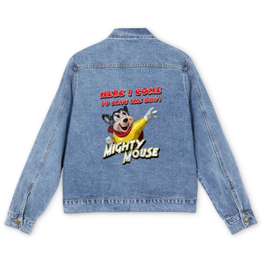 Discover Mighty Mouse, distressed - Mighty Mouse - Men's Denim Jackets