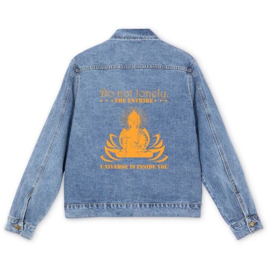 Discover Meditate Buddha Men's Denim Jackets Men's Denim Jackets