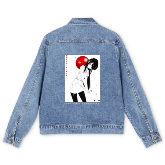 Discover Komi Can't Communciate - Men's Denim Jackets - Anime Men's Denim Jackets - Komi Cant Communicate - Men's Denim Jackets - Anime Men's Denim Jackets