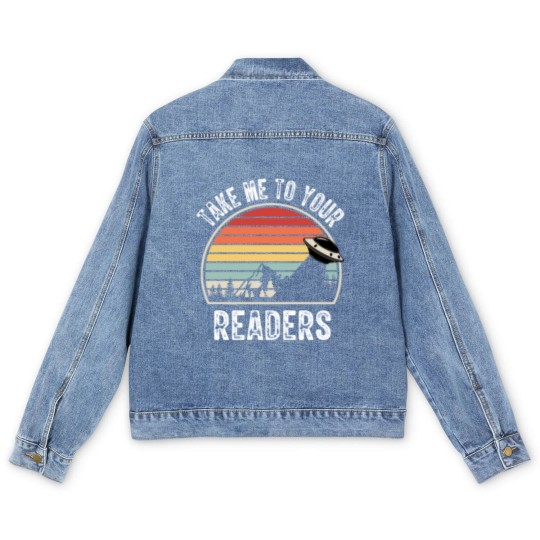 Discover Take Me To Your Readers English Teacher Men's Denim Jackets