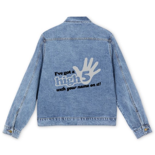 Discover I ve Got A High Five With Your Name On It Men's Denim Jackets