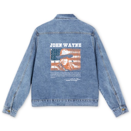 Discover John Wayne - Awesome John Wayne american flag te Men's Denim Jackets