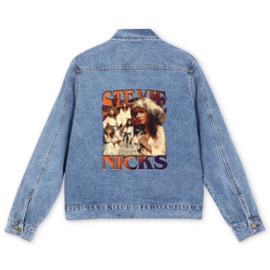 Discover Stevie Nicks Vintage Men's Denim Jackets, Fleetwood Mac Graphic Tees, Stevie Nicks 90s Graphic Men's Denim Jackets