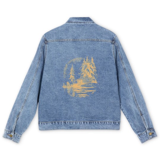 Discover cabin by lake vintage Men's Denim Jackets