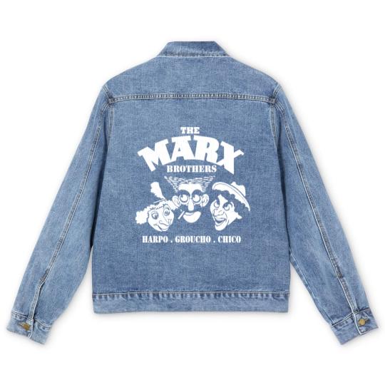 Discover The Marx Brothers fan - Harpo, Grouchom, Chico Men's Denim Jackets