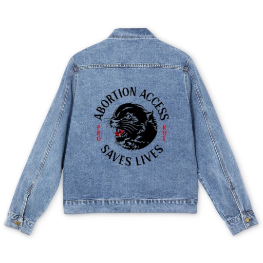 Discover Abortion Access Saves Lives Men's Denim Jackets, Pro Choice Men's Denim Jackets, Reproductive Rights Men's Denim Jackets