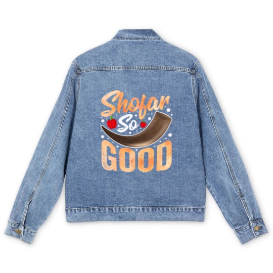 Discover Shofar So Good Rosh Hannukah Chanukkah Jewish Men's Denim Jackets