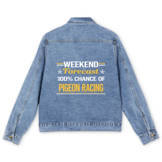 Discover Weekend Forecast 100% Pigeon Racing - Pigeon Racing - Men's Denim Jackets