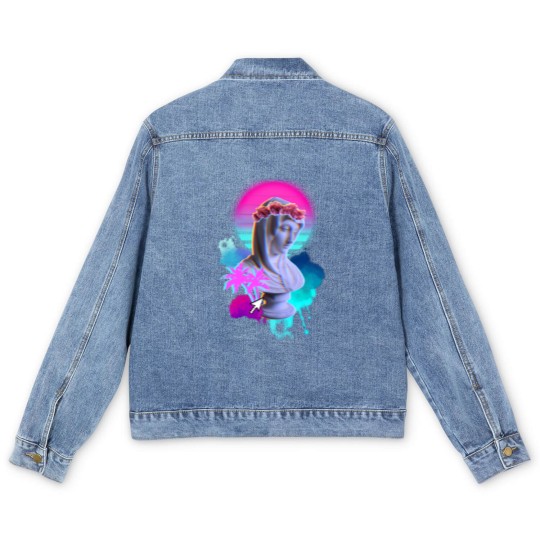 Discover Vaporwave Blessed Mother - Vaporwave - Men's Denim Jackets