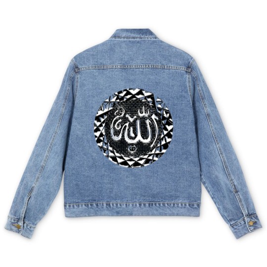 Discover Seal Allah Arabic writing Muslim Islam Arab Men's Denim Jackets