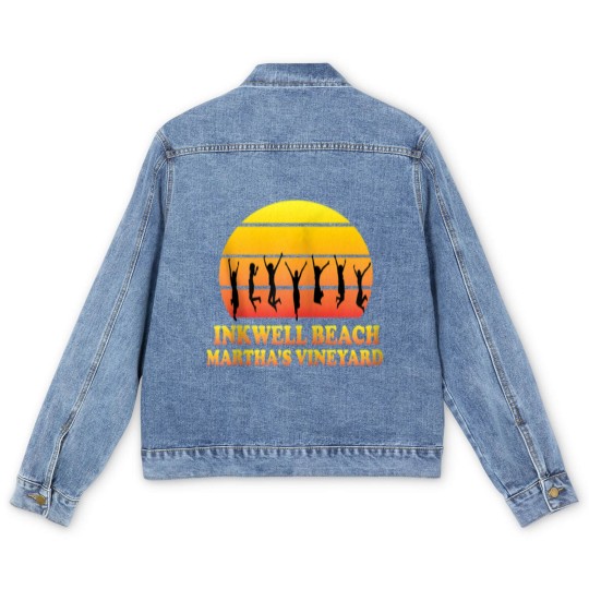 Discover Inkwell Beach Oak Bluffs Martha s Vineyard MA Vint Men's Denim Jackets