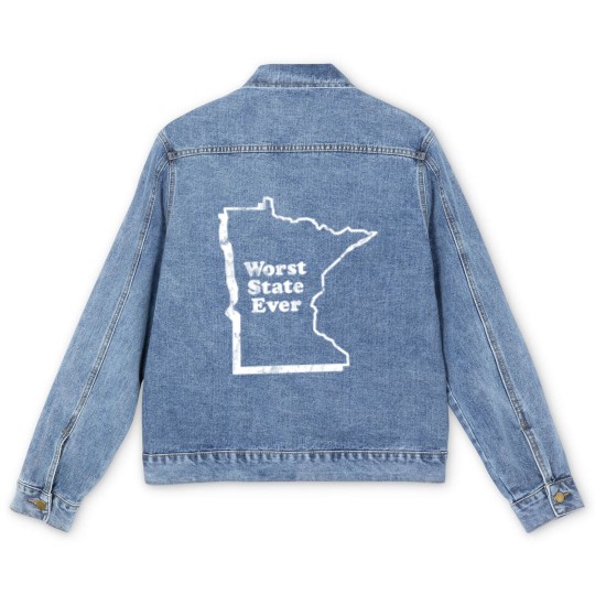Discover MINNESOTA - WORST STATE EVER Men's Denim Jackets