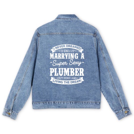 Discover Plumber’s Wife Never Dreamed Men's Denim Jackets