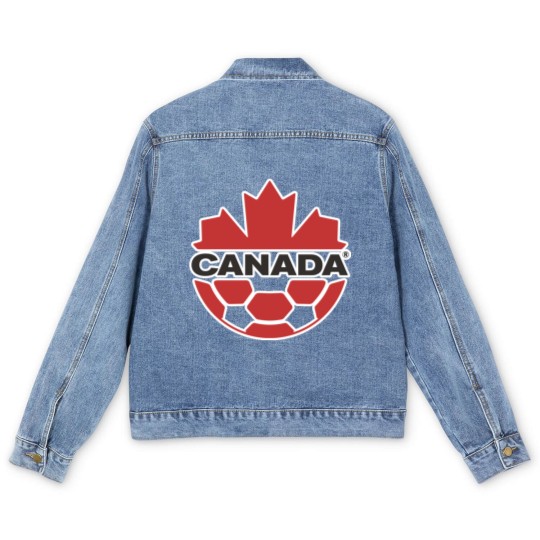 Discover UNISEX | Team Canada Soccer Men's Denim Jackets | Canada Soccer Jersey | World Cup 2022 Qatar | Les Rouges