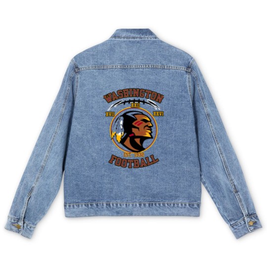 Discover Washington Football Red Classic Men's Denim Jackets Men's Denim Jackets