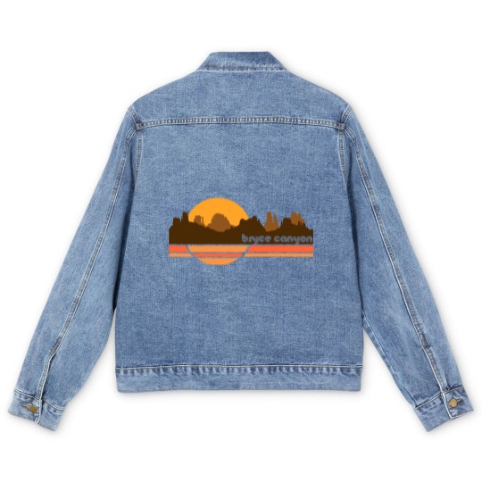 Discover Bryce Canyon 70s Retro Tourist Souvenir - Bryce Canyon - Men's Denim Jackets