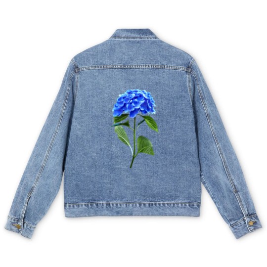 Discover Vivid Blue Hydrangea Men's Denim Jackets