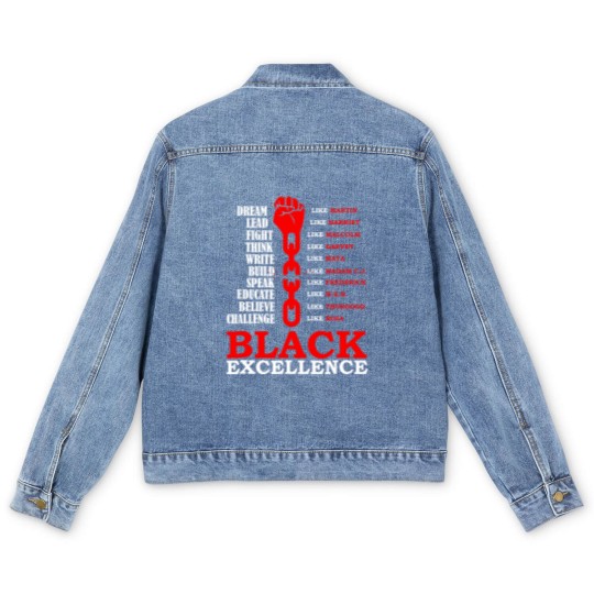 Discover Black Excellence, Black AF Men's Denim Jackets