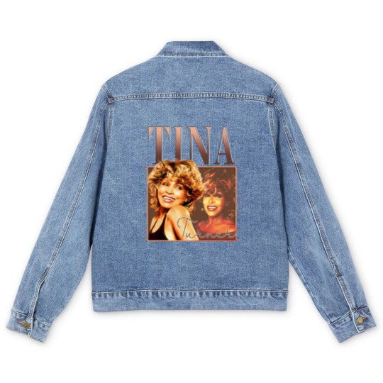 Discover Tina Turner Men's Denim Jackets Vintage Singer Retro Tina Turner Men's Denim Jackets Tina Turner
