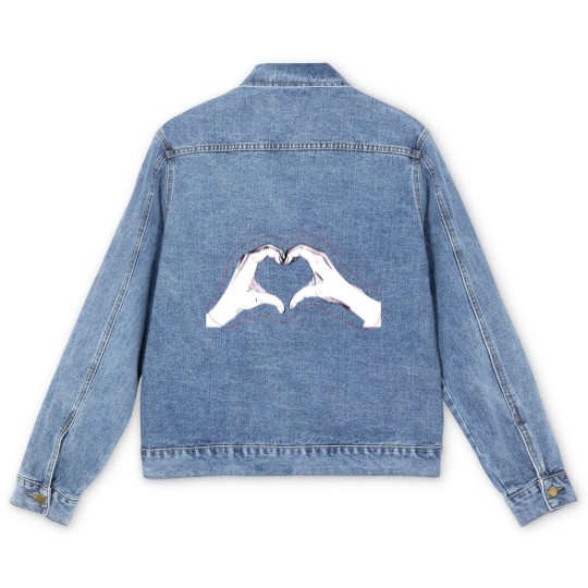 Discover Two hands making a heart Men's Denim Jackets