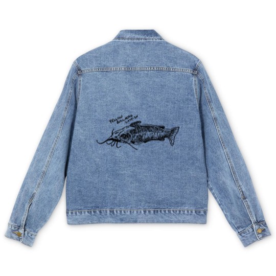 Discover Yellow bullhead catfish Men's Denim Jackets